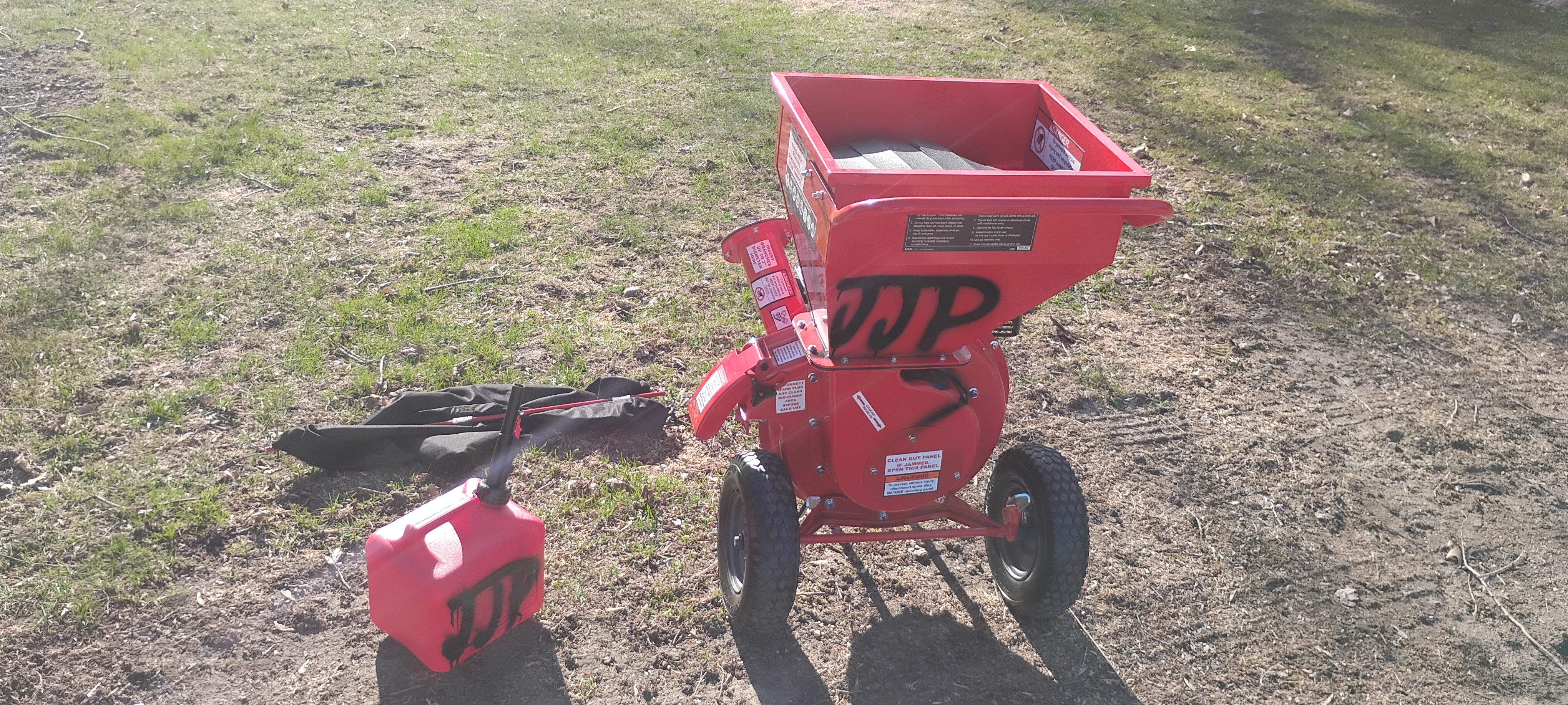 RPM Rentals wood chipper on site